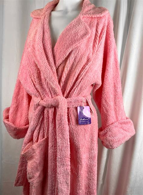 Pink Chenille Bath Robe