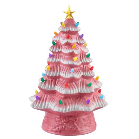 Pink Christmas Tree Ceramic