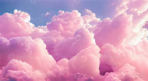 Pink Cloudy Sky Background