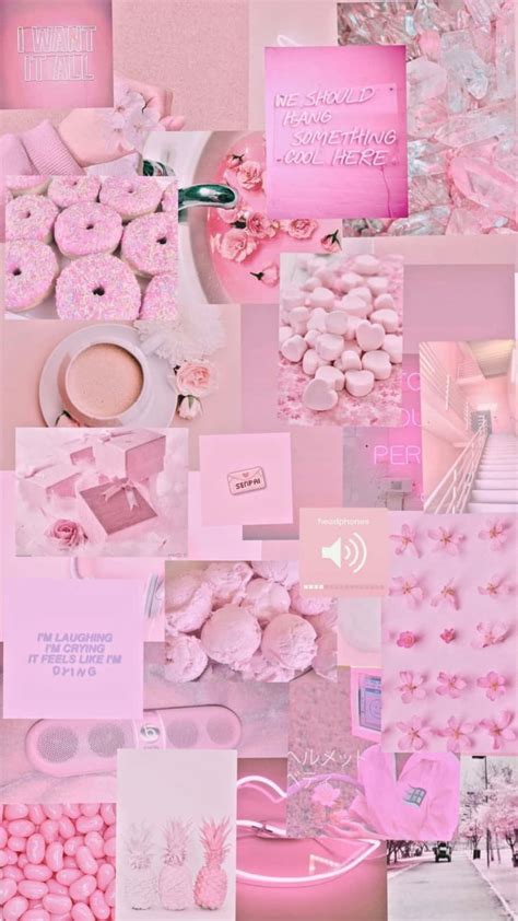 Pink Collage Wallpaper Iphone