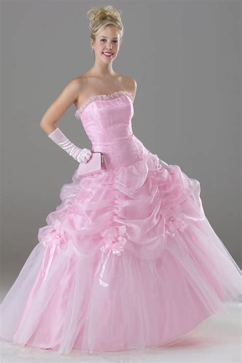 pink colour wedding gown