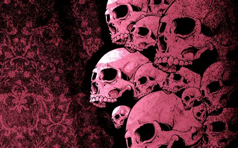 Pink Cute Skull Backgrounds