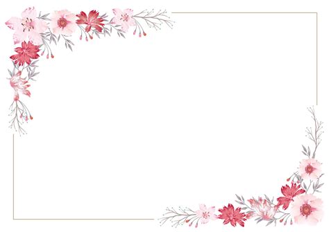 Pink Floral Background Frame