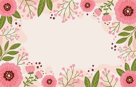Pink Floral Background Vector