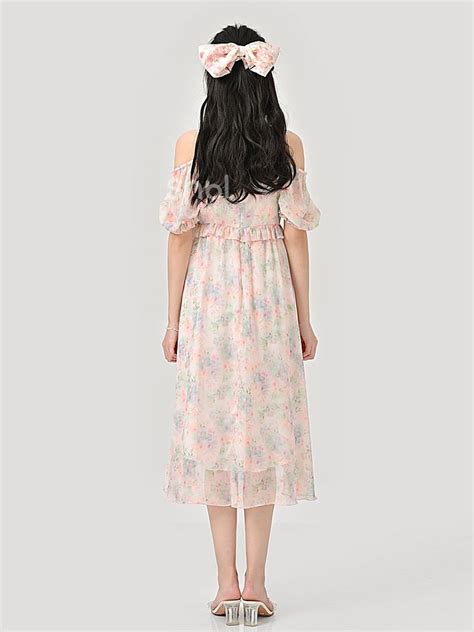 Pink Floral Pattern Dress