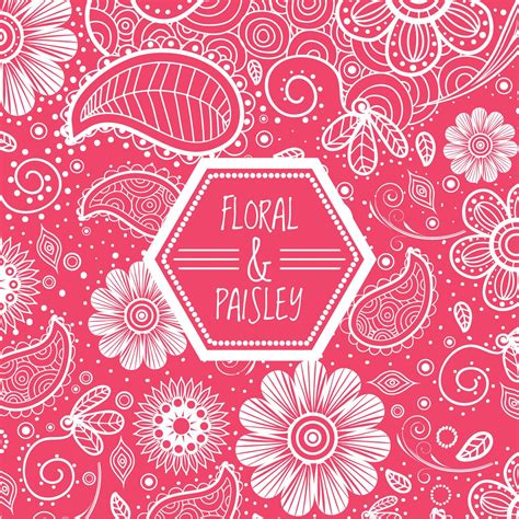 Pink Floral Swirl Background
