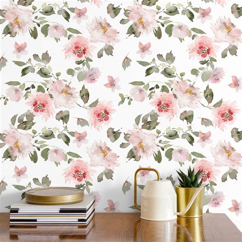 Pink Floral Wall Paper