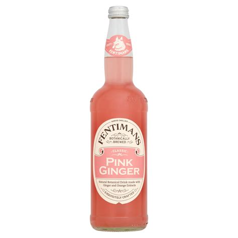 Pink Ginger Beer Bottle