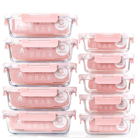 pink glass containers