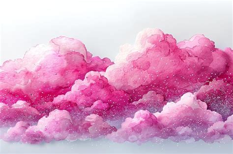 Pink Glitter Clouds