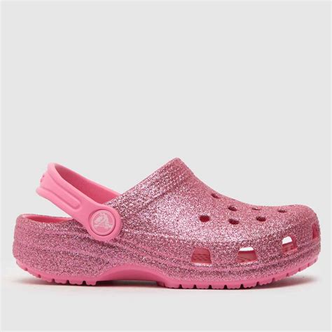 Pink Glitter Crocs