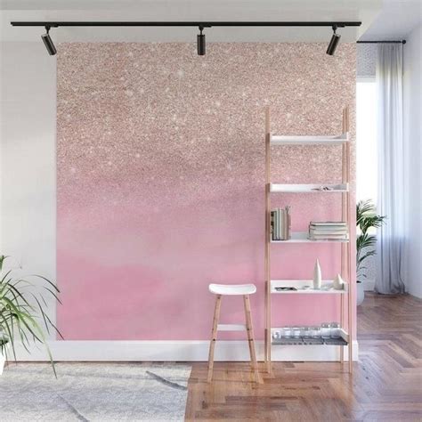 pink gold wall paint