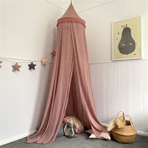 Pink Hanging Bed Canopy