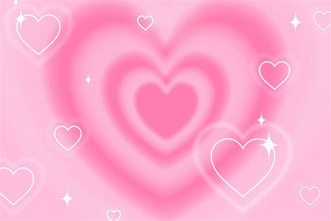 Pink Heart Background Y2K