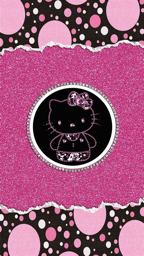 pink hello kitty wallpaper with glitter