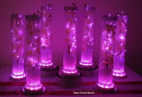 Pink Led Vase Lights