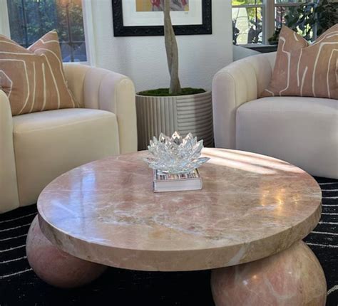 pink marble coffee table