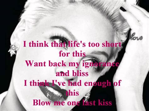 pink one last kiss lyrics