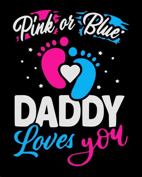 pink or blue daddy loves you svg