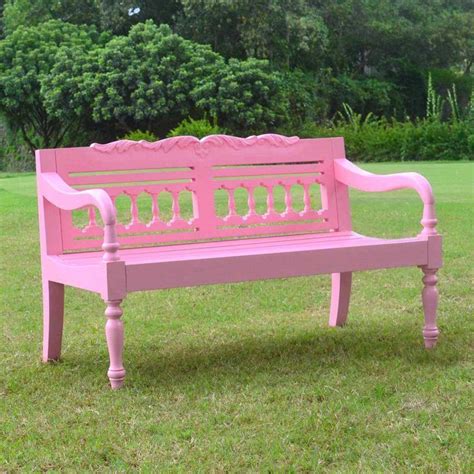 Pink Outdoor Bench Swing