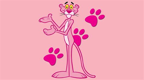 pink panther with pink background
