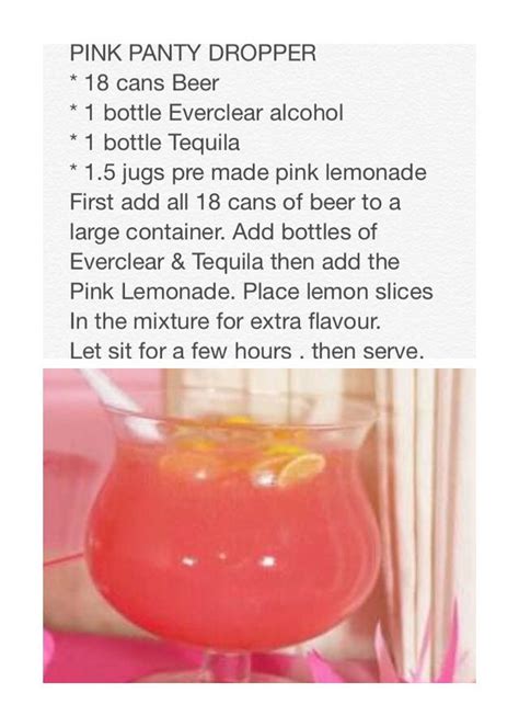 pink panty dropper drink recipe with vodka