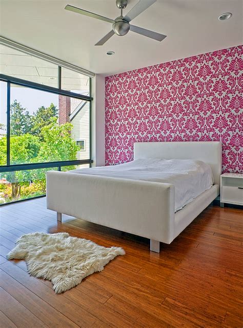 Pink Patterned Bedroom