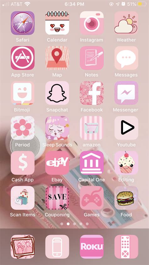 Pink Phone Theme Homescreen