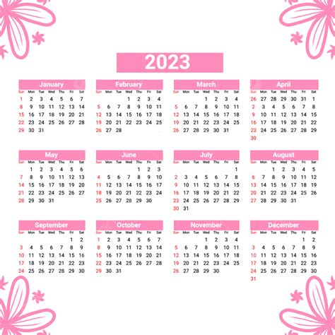 2023 Pink Calendar Printables Free PDFs To Get Organized