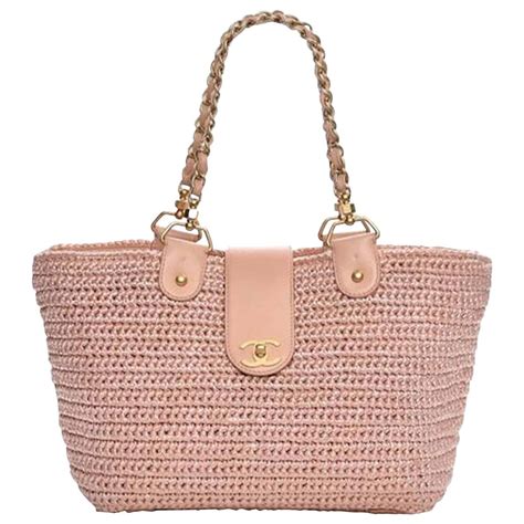 pink raffia bag