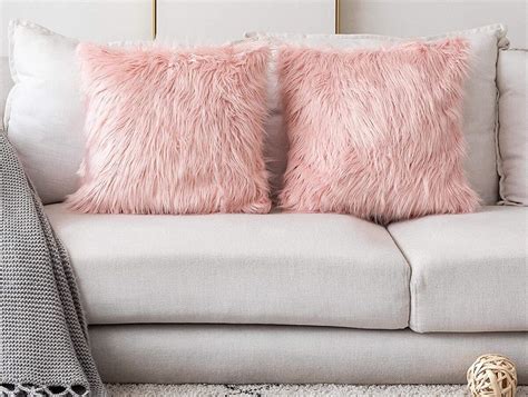 Pink Rectangle Throw Pillows