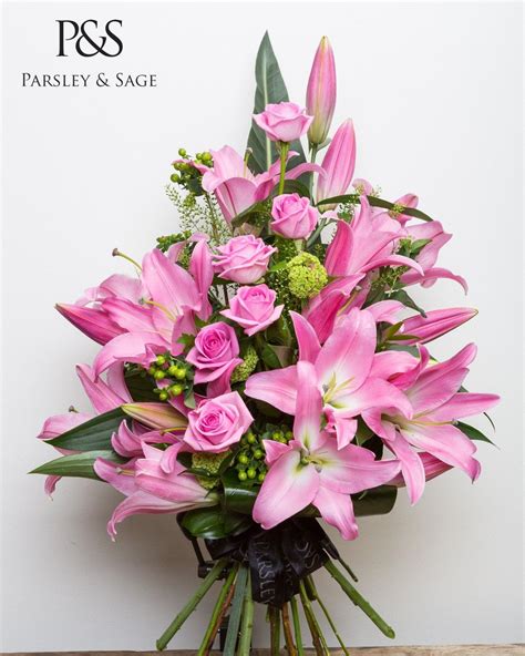 pink rose and lily bouquet