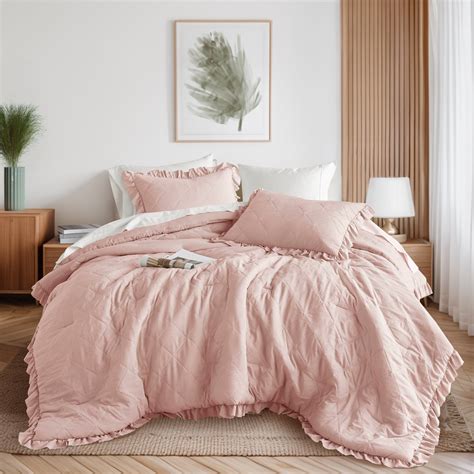 Pink Ruffle Comforter Full