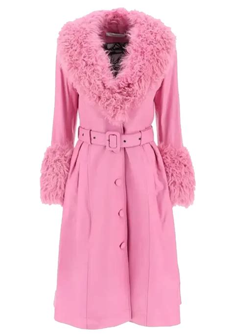 Pink Shearling Coat