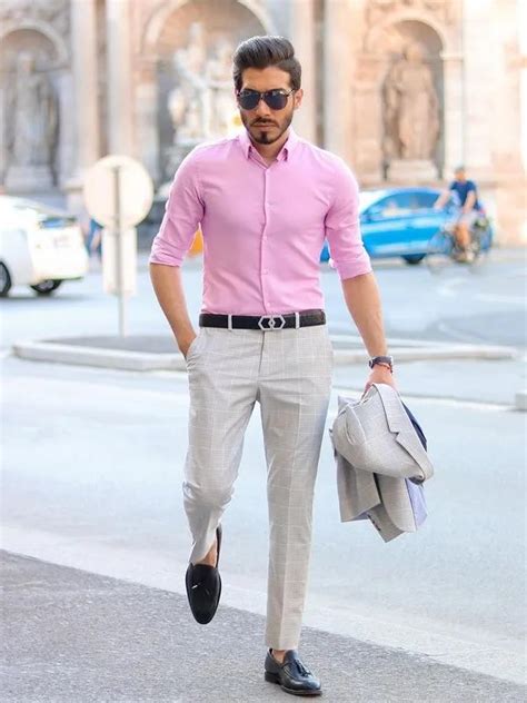 Pink Dress Shirt Outfits Color Combinations For Men