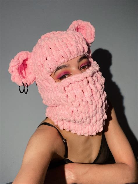 pink ski mask with ears