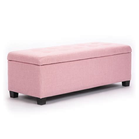 Pink Storage Ottoman: Cozy & Functional Design