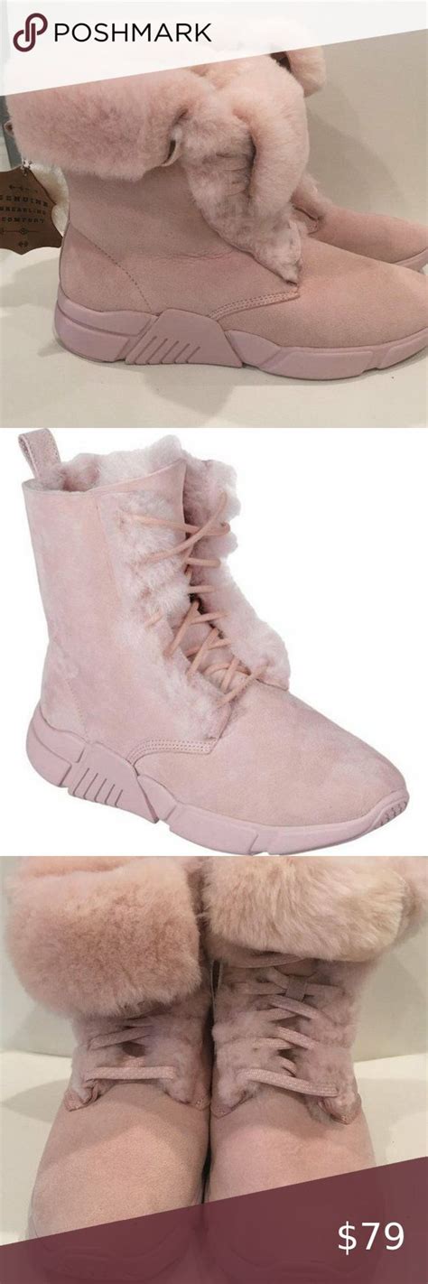 Pink Suede Shearling