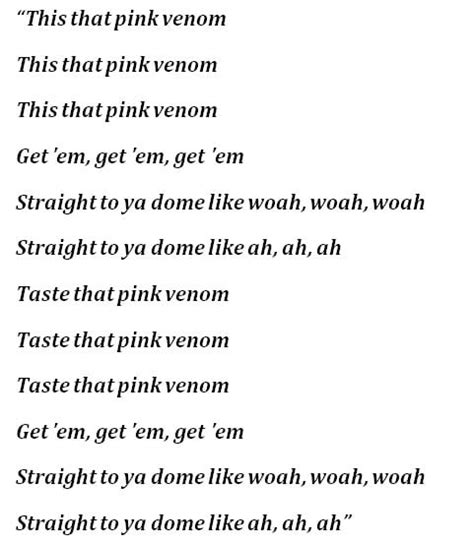 pink venom lyrics english