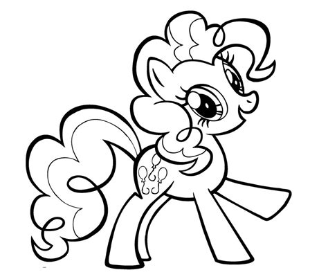 My Little Pony Unicorn Pinkie Pie Coloring Pages Cartoon