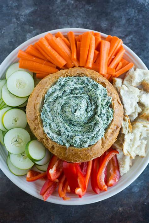 Party-Ready Spinach Dip Bread Bowl