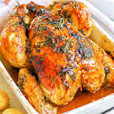Savory Herb and Garlic Roast Chicken
