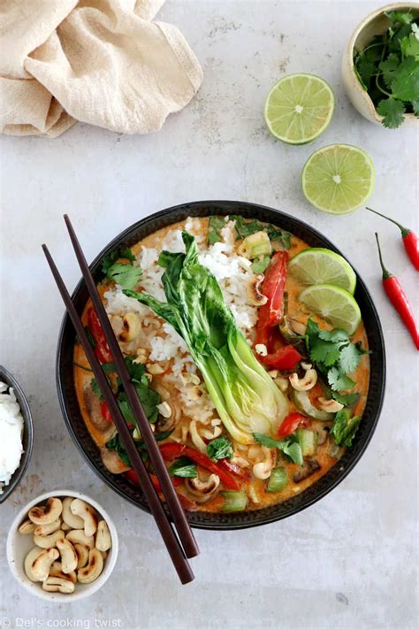 Vegan Thai Red Curry Noodle Bowl