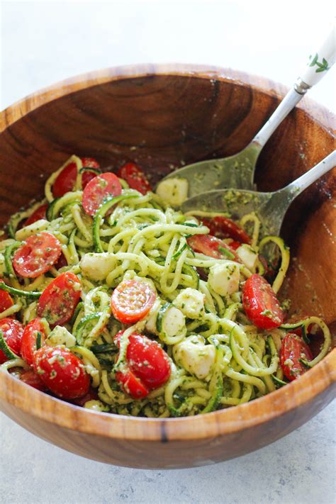 Zucchini Noodles with Basil Pesto