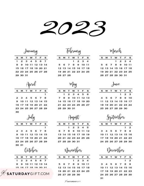 pinterest printable calendar 2023