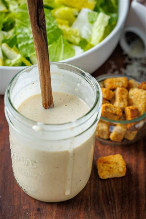 Making the Homemade Caesar Dressing