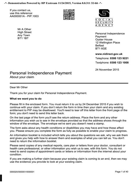 pip claim from dwp