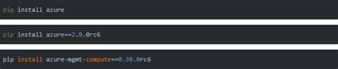pip install azure python sdk