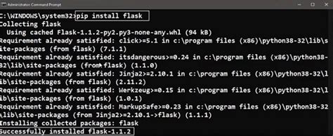 pip install flask command