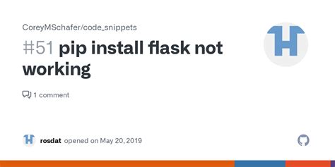 pip install flask not working